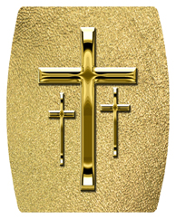 DAREC 517 GD SH GD Gold 3 Crosses Shimmer Gold